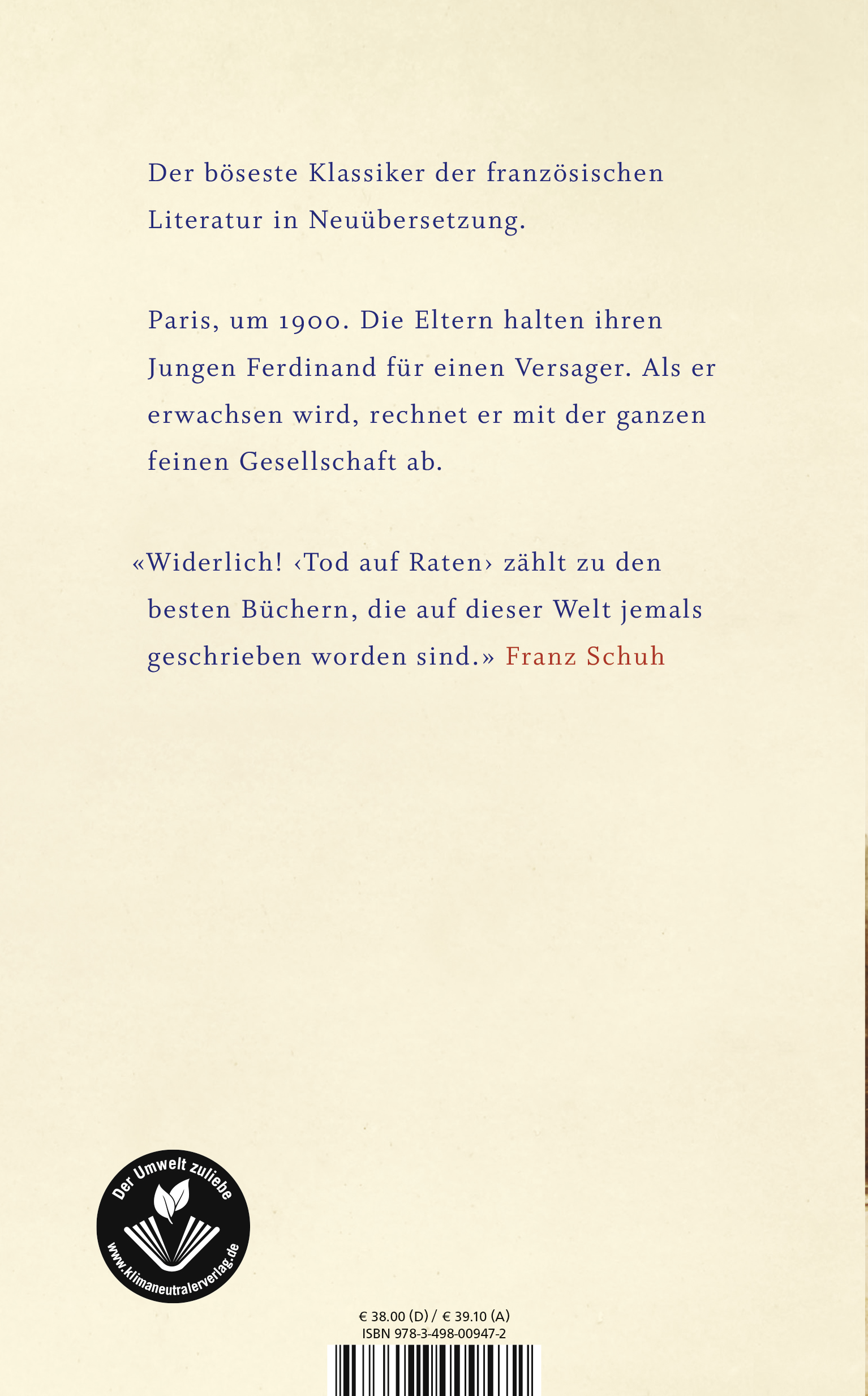 Rückseitencover Tod auf Raten