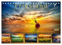 Vorderes Coverbild Friesland, verzauberte Landschaft an der Nordsee (Tischkalender 2025 DIN A5 quer), CALVENDO Monatskalender