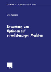 Vorderes Coverbild Bewertung von Optionen auf unvollständigen Märkten