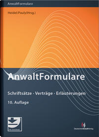 Vorderes Coverbild AnwaltFormulare