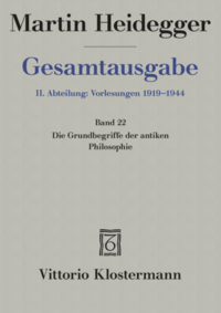 Vorderes Coverbild Die Grundbegriffe der antiken Philosophie (Sommersemester 1926)