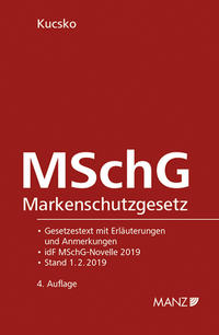 Vorderes Coverbild Markenschutzgesetz - MSchG