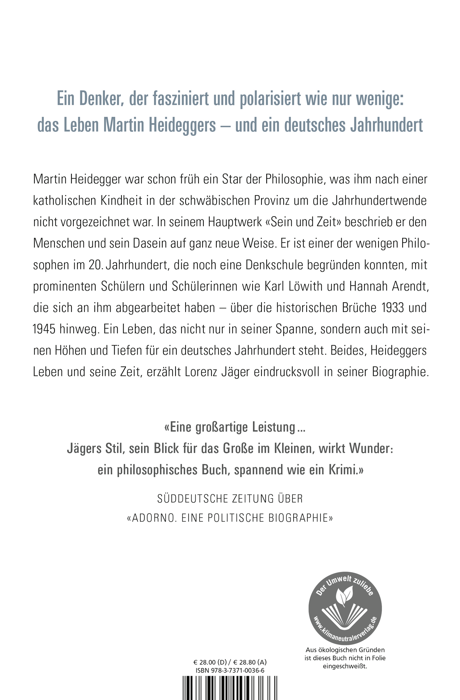 Rückseitencover Heidegger