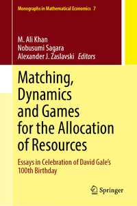 Vorderes Coverbild Matching, Dynamics and Games for the Allocation of Resources