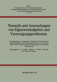 Vorderes Coverbild Numerik und Anwendungen von Eigenwertaufgaben und Verzweigungsproblemen