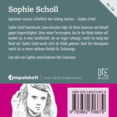 Rückseitencover Sophie Scholl