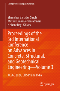 Vorderes Coverbild Proceedings of the 3rd International Conference on Advances in Concrete, Structural, and Geotechnical Engineering—Volume 3