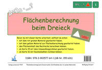 Vorderes Coverbild Mathekartei - Flächenberechnung am Dreieck mit dem rot-grünen Material