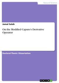 Vorderes Coverbild On the Modified Caputo’s Derivative Operator
