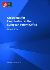 Vorderes Coverbild Guidelines for Examination in the European Patent Office