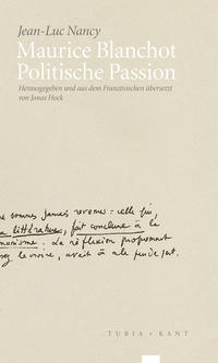 Vorderes Coverbild Maurice Blanchot – Politische Passion