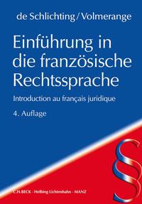 Vorderes Coverbild Einführung in die französische Rechtssprache