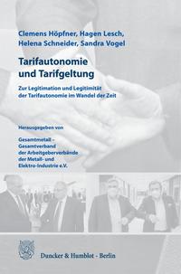 Vorderes Coverbild Tarifautonomie und Tarifgeltung.