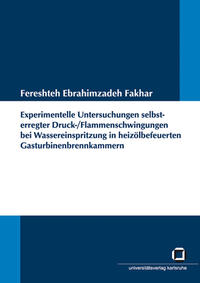 Vorderes Coverbild Experimentelle Untersuchungen selbsterregter Druck-/Flammenschwingungen bei Wassereinspritzung in heizölbefeuerten Gasturbinenbrennkammern