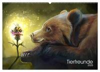 Vorderes Coverbild Tierfreunde (Wandkalender 2025 DIN A2 quer), CALVENDO Monatskalender