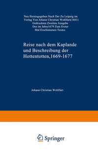 Vorderes Coverbild Reise nach dem Kaplande und Beschreibung der Hottentotten 1669–1677