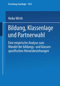 Vorderes Coverbild Bildung, Klassenlage und Partnerwahl