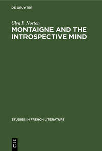 Vorderes Coverbild Montaigne and the introspective mind