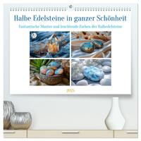 Vorderes Coverbild Halbe Edelsteine in ganzer Schönheit (hochwertiger Premium Wandkalender 2025 DIN A2 quer), Kunstdruck in Hochglanz