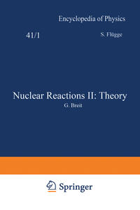 Vorderes Coverbild Nuclear Reactions II: Theory / Kernreaktionen II: Theorie