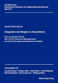 Vorderes Coverbild Integration bei Mergers &Acquisitions