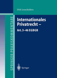 Vorderes Coverbild Internationales Privatrecht — Art. 3–46 EGBGB