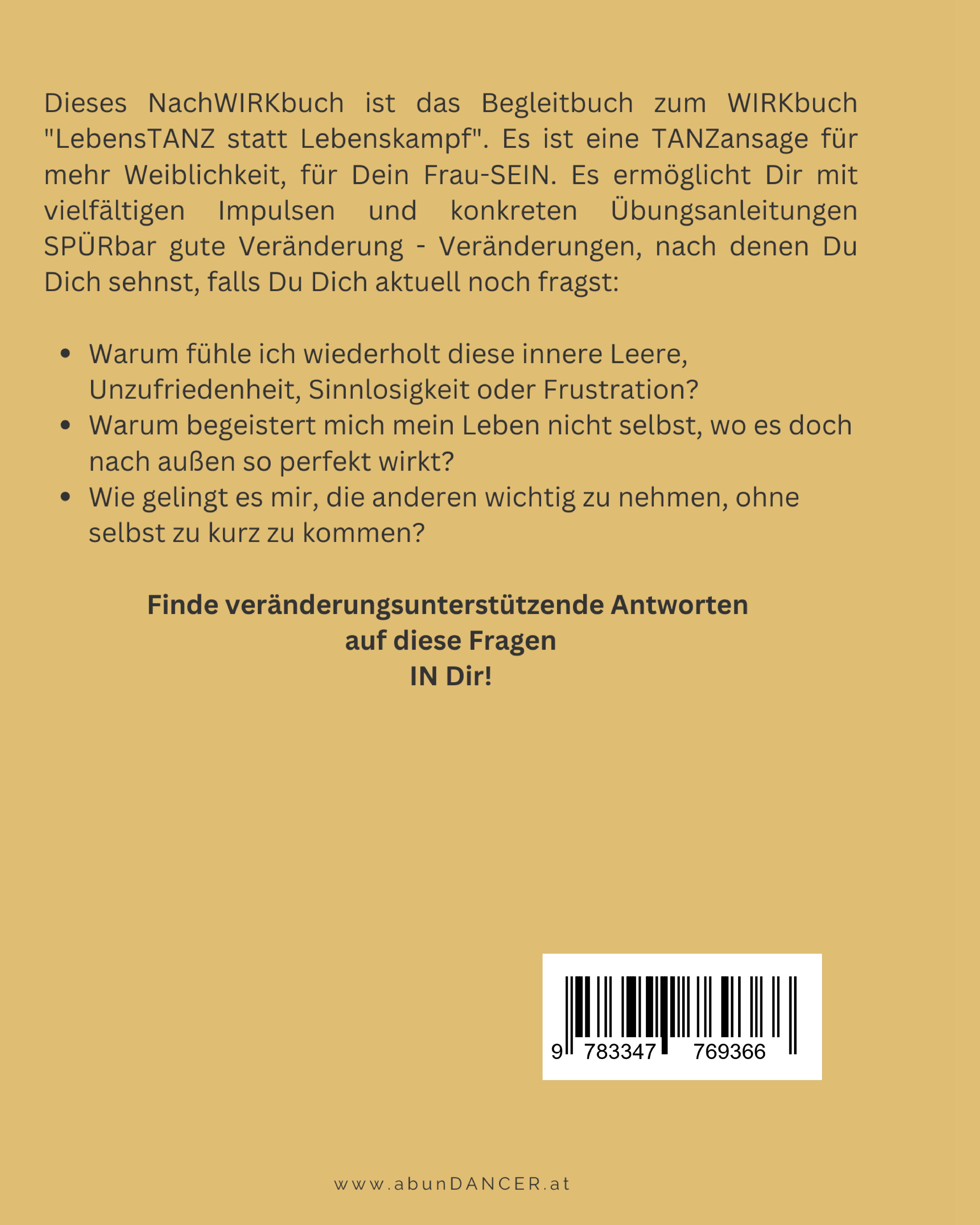 Rückseitencover LebensTANZtraining