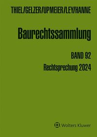 Vorderes Coverbild Baurechtssammlung. Rechtsprechung des Bundesverwaltungsgerichts,... / Baurechtssammlung Band 92