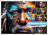 Vorderes Coverbild Die Menschen sind bunt (Wandkalender 2025 DIN A3 quer), CALVENDO Monatskalender