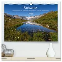 Vorderes Coverbild Schweiz - Impressionen der idyllischen Bergwelt im Laufe der Jahreszeiten (hochwertiger Premium Wandkalender 2026 DIN A2 quer), Kunstdruck in Hochglanz
