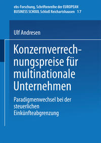 Vorderes Coverbild Konzernverrechnungspreise für multinationale Unternehmen