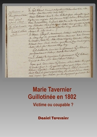 Vorderes Coverbild Marie Tavernier guillotinée en 1802