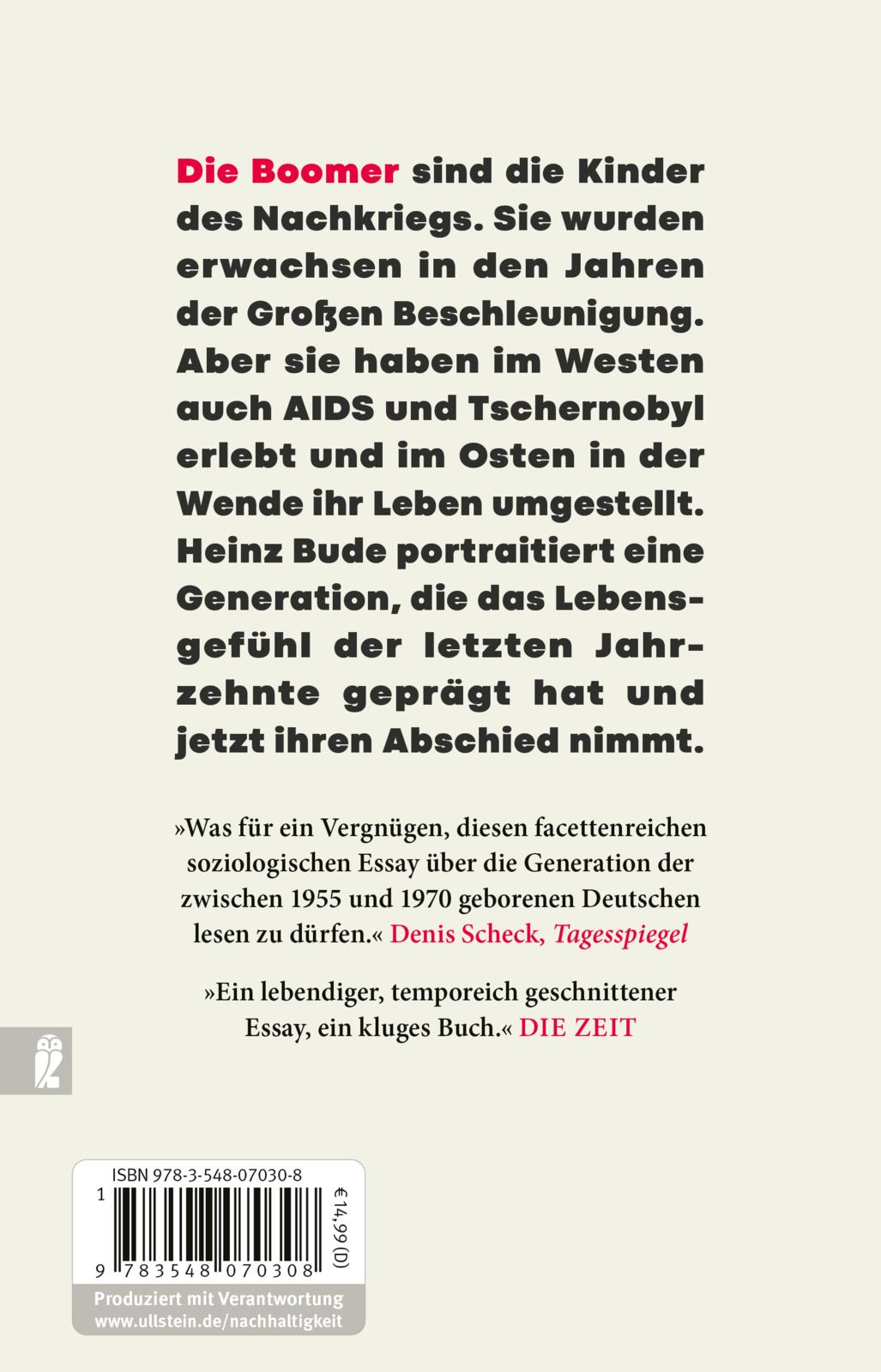 Rückseitencover Abschied von den Boomern