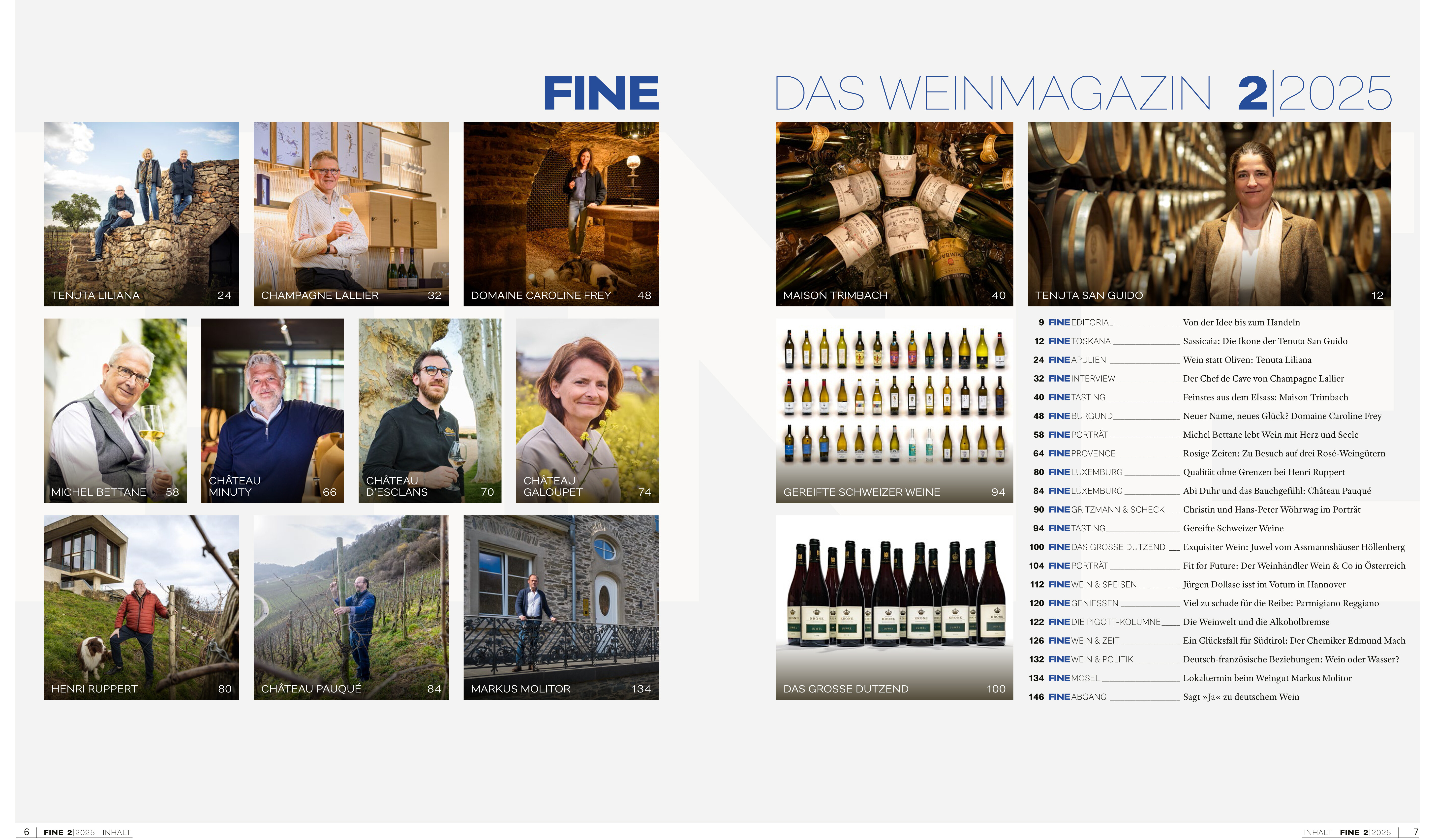 Beispielinhalt (Bild) FINE Das Weinmagazin 02/2025