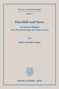 Vorderes Coverbild Einzelfall und Norm