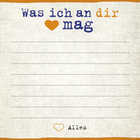 Vorderes Coverbild Was ich an dir mag – Klebezettel