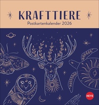 Vorderes Coverbild Krafttiere Postkartenkalender 2026