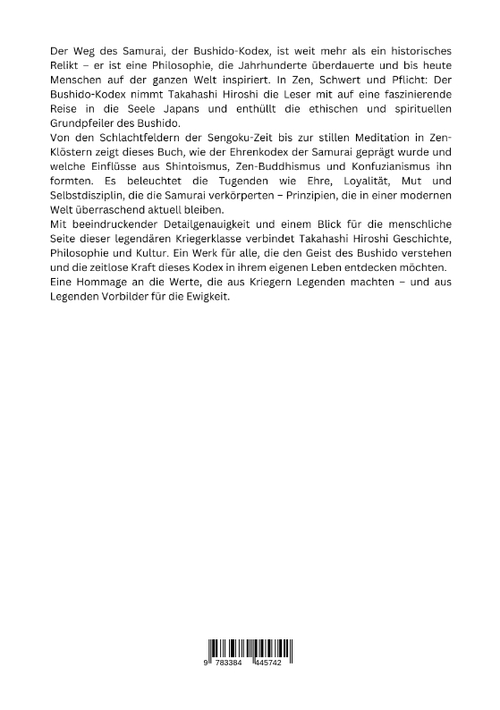 Rückseitencover Zen, Schwert und Pflicht: Der Bushido-Kodex