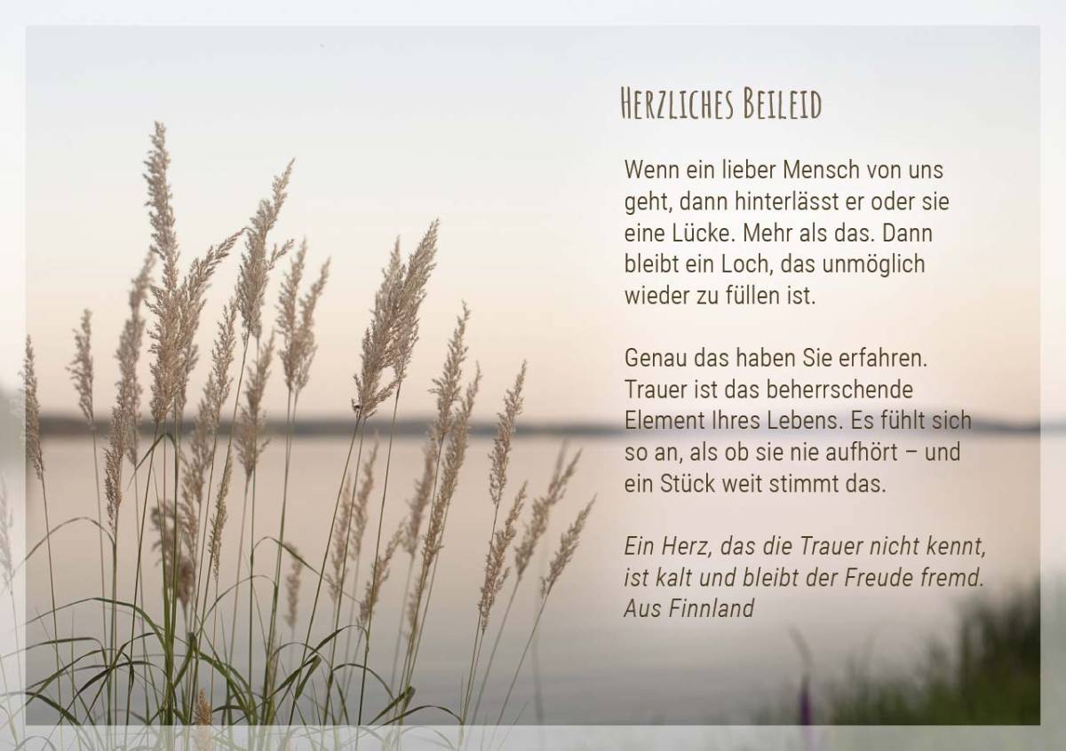 Beispielinhalt (Bild) Sei getröstet