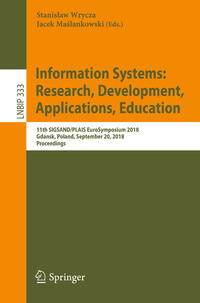 Vorderes Coverbild Information Systems: Research, Development, Applications, Education