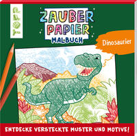Vorderes Coverbild Zauberpapier Malbuch Dinosaurier