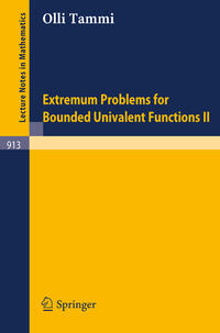 Vorderes Coverbild Extremum Problems for Bounded Univalent Functions II