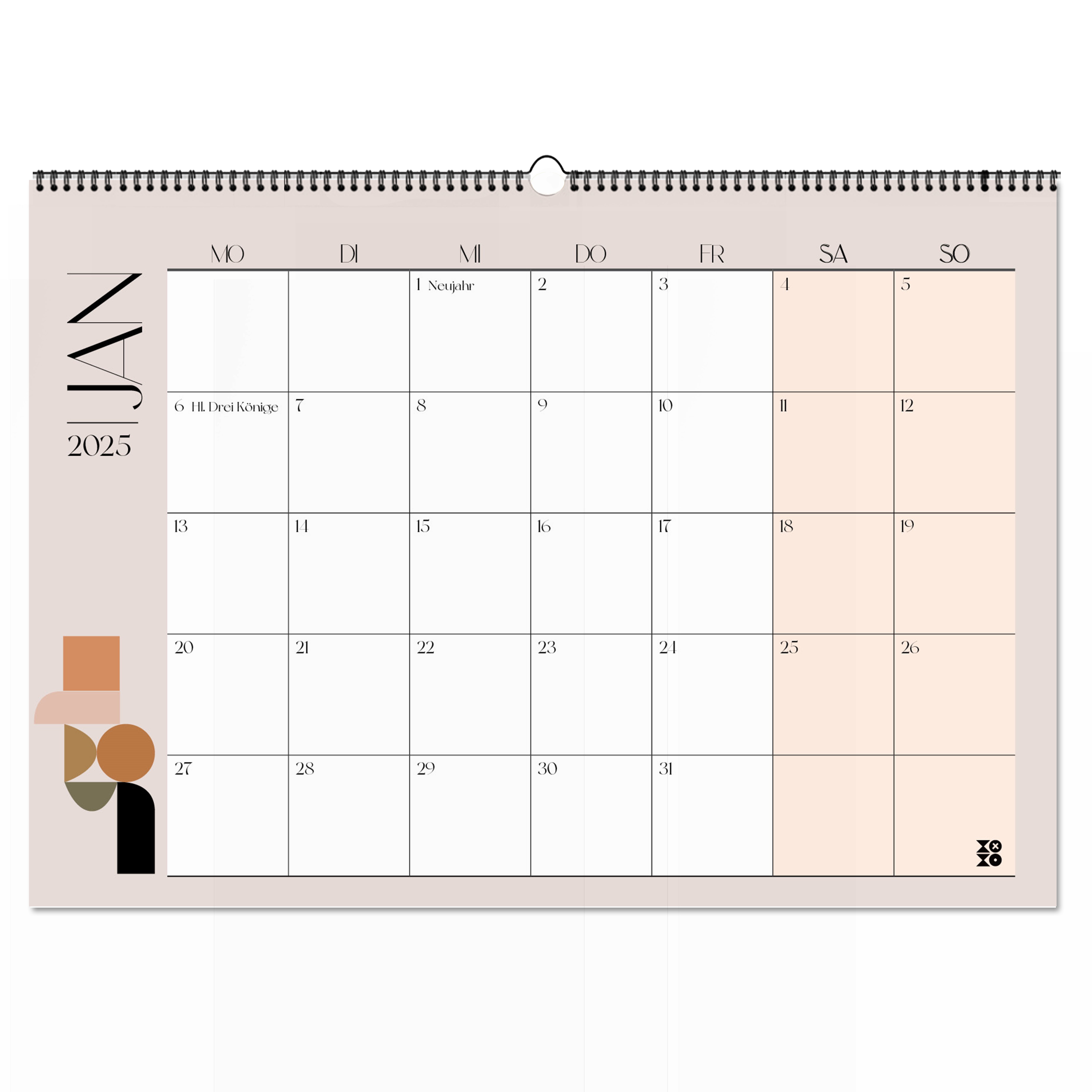 Beispielinhalt (Bild) Design Wandkalender 2025