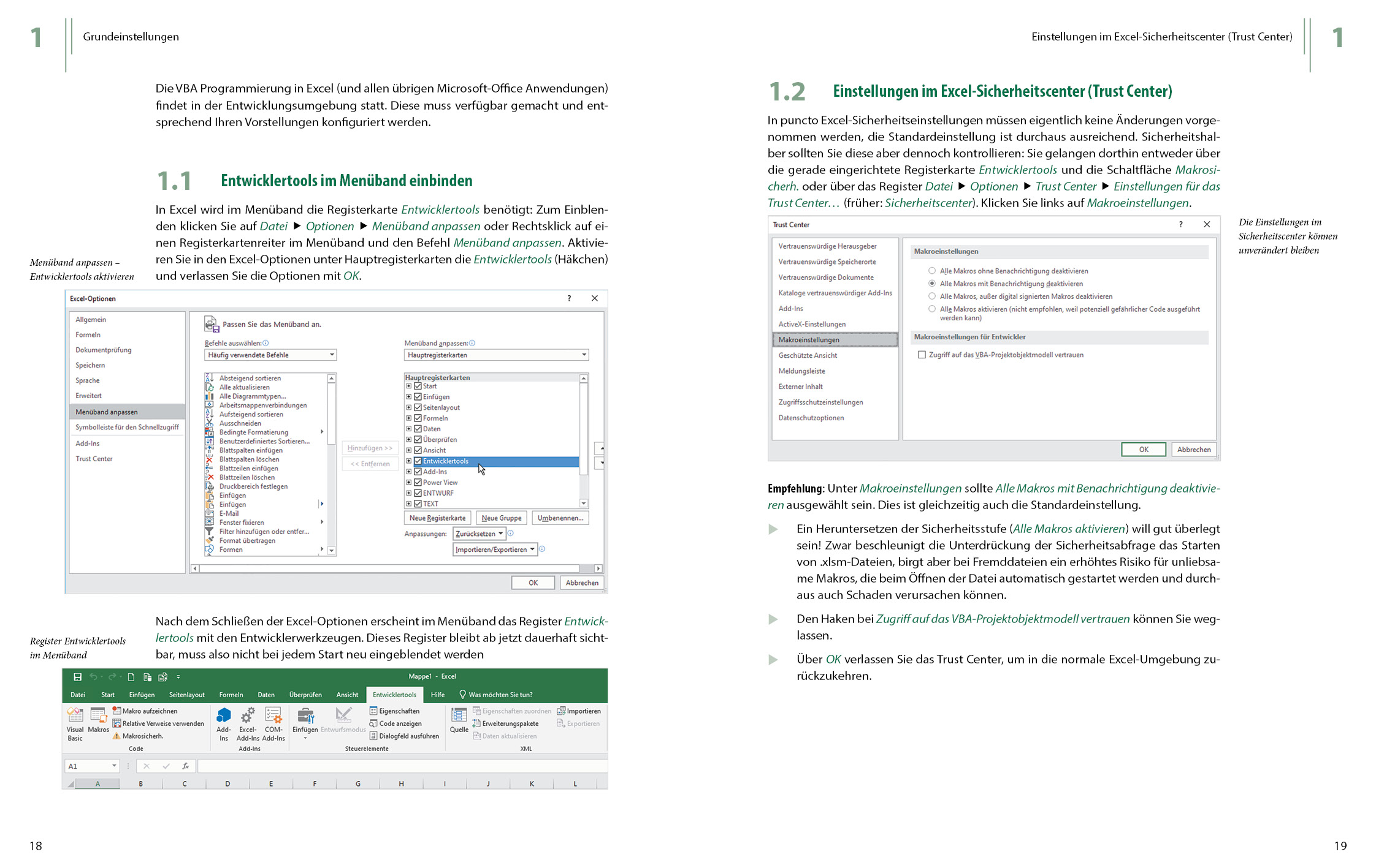 Beispielinhalt (Bild) Das VBA-Kochbuch für Excel-Anwender