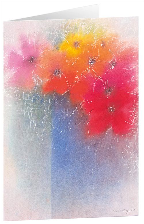 Beispielinhalt (Bild) Kunstkarten-Set "Blumengrüße"