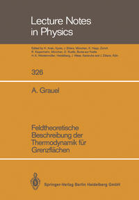 Vorderes Coverbild Feldtheoretische Beschreibung der Thermodynamik für Grenzflächen