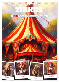 Vorderes Coverbild Zirkus. Manege frei! Willkommen im nostalgischen Wunderland (Wandkalender 2025 DIN A4 hoch), CALVENDO Monatskalender