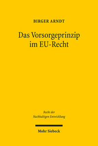 Vorderes Coverbild Das Vorsorgeprinzip im EU-Recht