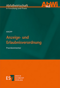 Vorderes Coverbild Anzeige- und Erlaubnisverordnung