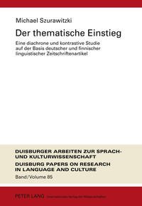 Vorderes Coverbild Der thematische Einstieg